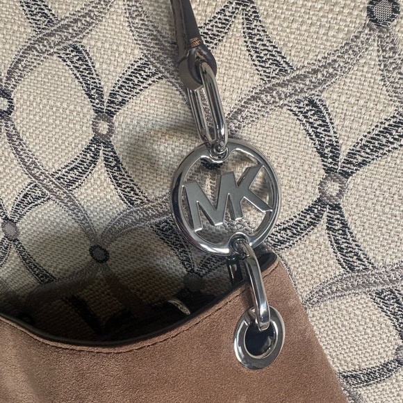 NWOT Michael Kors Brown Suede Shoulder Bag - Picture 9 of 10